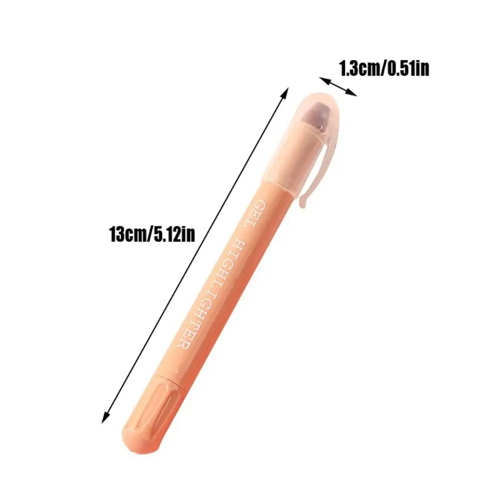 8PCS Solid Gel Highlighters Set Eye Protection DIY Scrapbook Color Marker Pen Large Capacity Fluorescent Pen School Office