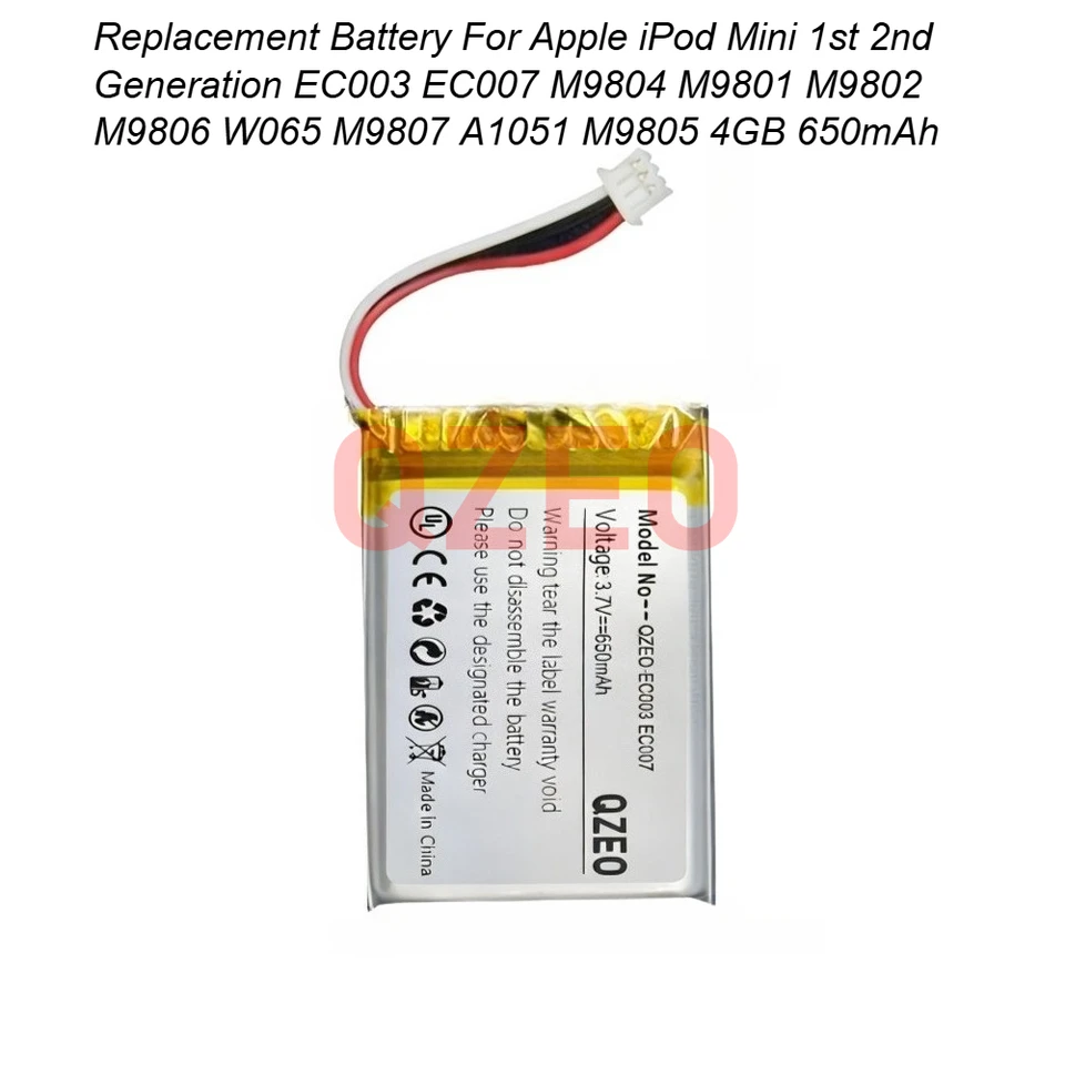 交換用バッテリー 650mAh iPod Mini 1・2世代