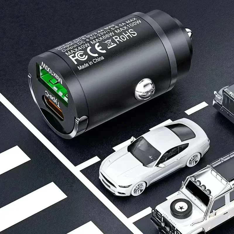 100W Car Charger Lighter PD Fast Charging Charger Quick Charge 3.0 Mini USB Type C  Car Phone Charger For iPhone Samsung Xiaomi image 3