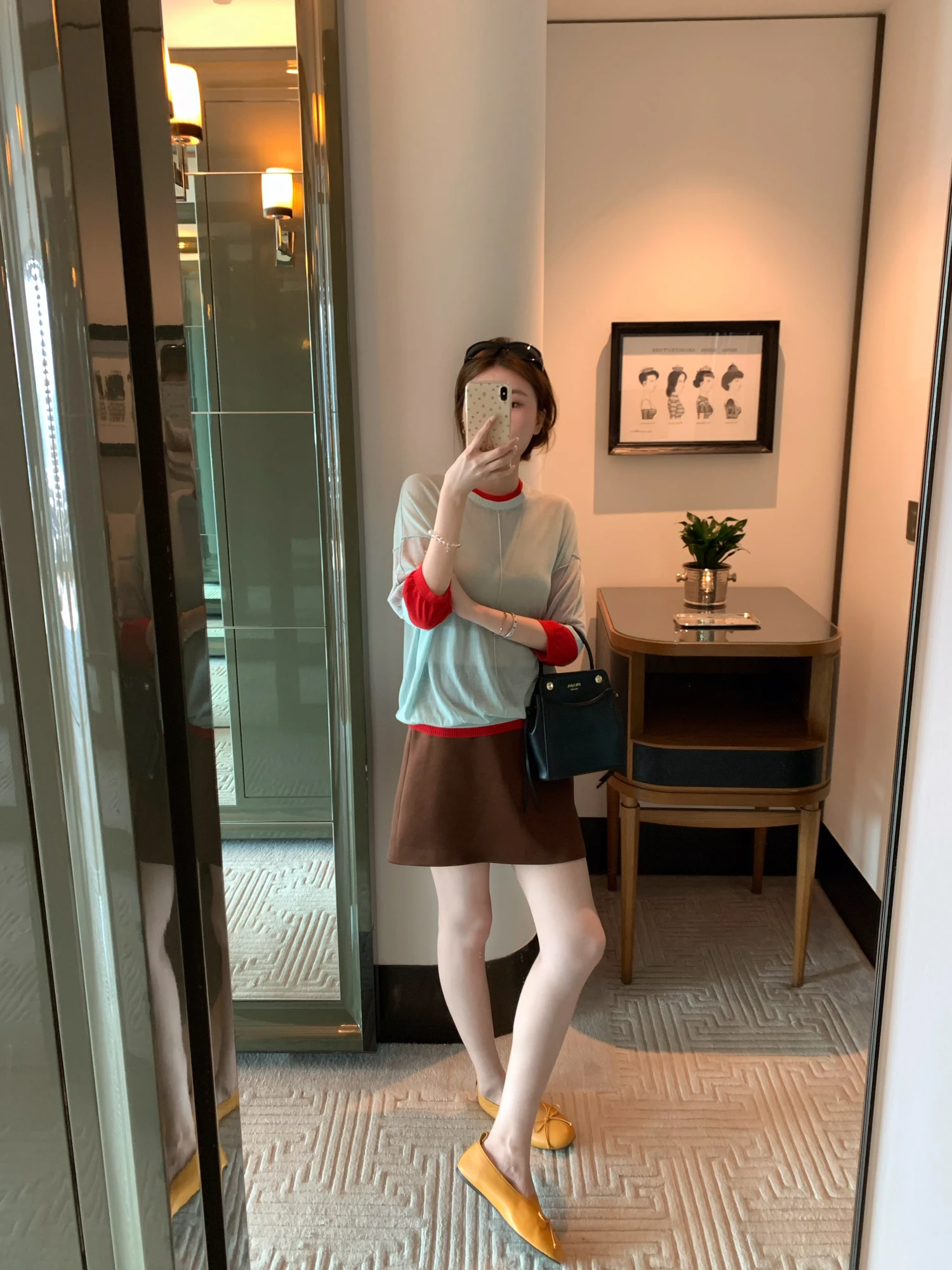 

Официальная легкая тонкая прозрачная вязаная футболка Realzz с коротким рукавом, имитация двухслойности, охлаждающий эффект, в стиле колор-блок, повседневный стиль, женская...