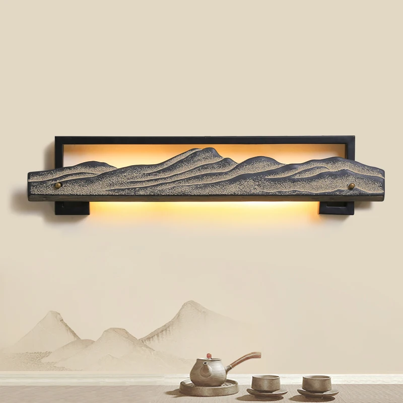 

New Chinese Style Bed & Breakfast Bathroom Mirror Front Lamp Makeup Makeup Washstand Personalized Creative Decoration Wall Lamp