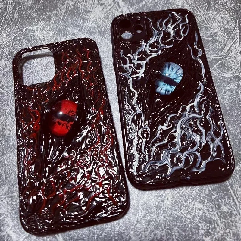 4109 Cthulhu Eyes Original 3D Handmade Mobile Phone Case Dark Gothic Horror Punk Style Mobile Phone Case Custom Christmas Gift