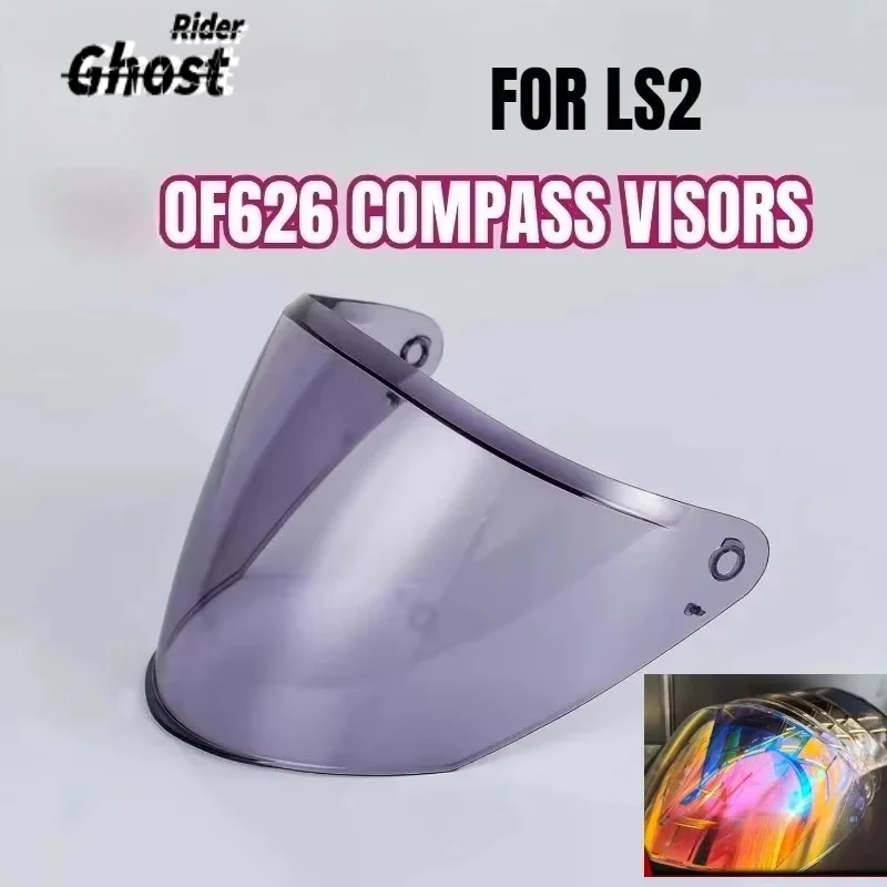 For LS2 OF626 COMPASS Helmet Visors Original Brown Lens Transparent Lens Helmet Replacement Accessories OF626