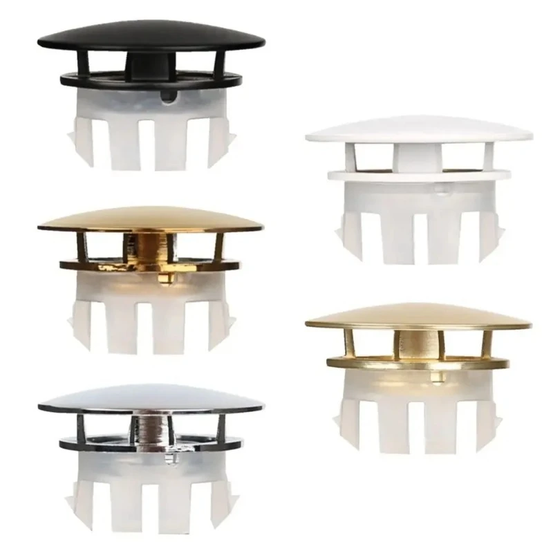 

Copper Sink Overflow Cover Trim Ring Hole Cap Wash Basin Round double layer Overflow Ring Plug22mm-24mm hole