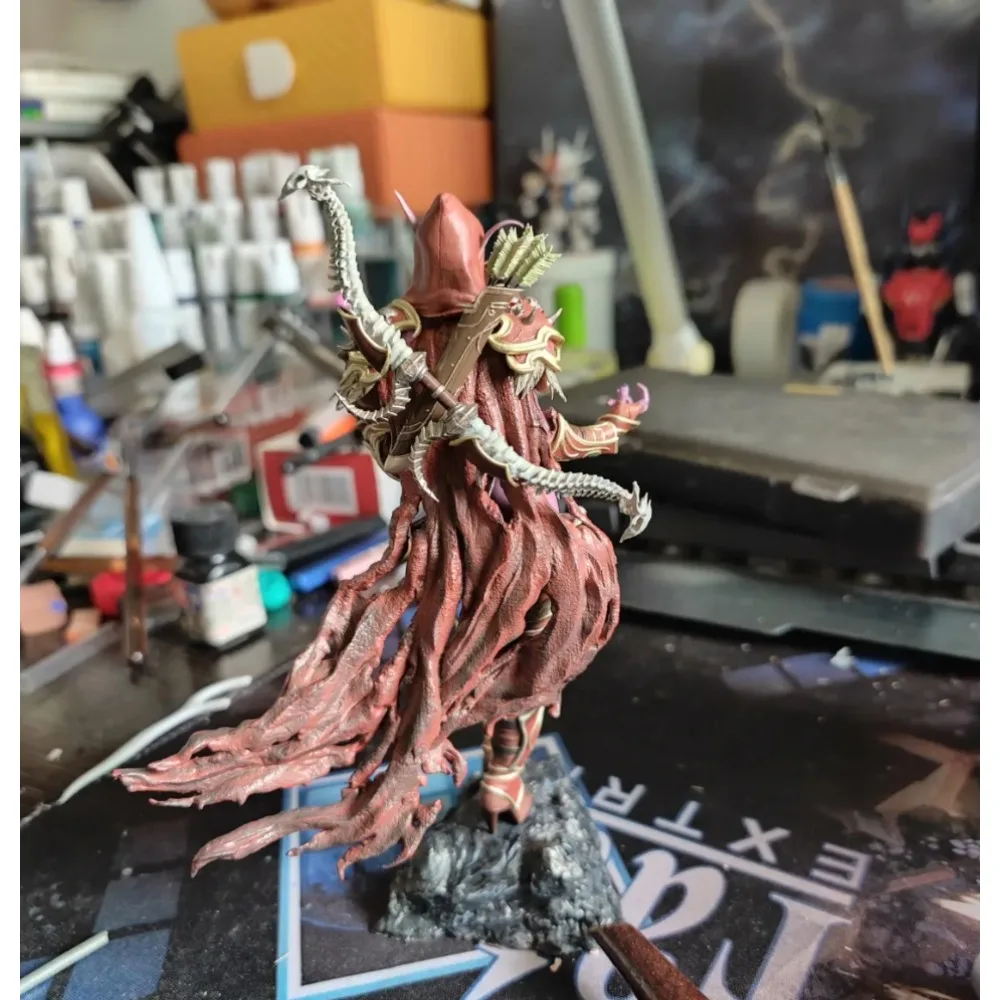 1/15 1/12 1/10 1/9 Ranger Sylvanas Elf Long Ear Resin White Model 3D Printing Unassembled Unpainted Self-assembly Craft view 6