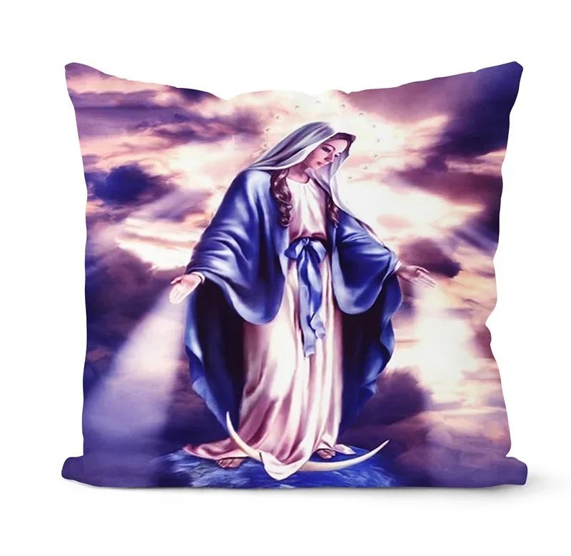 Nativity Cushions Case Retro Oil Painting Christmas Pillowcase Hot Jesus Christ Print Throw Pillows Case Sofa Chair Room Decor