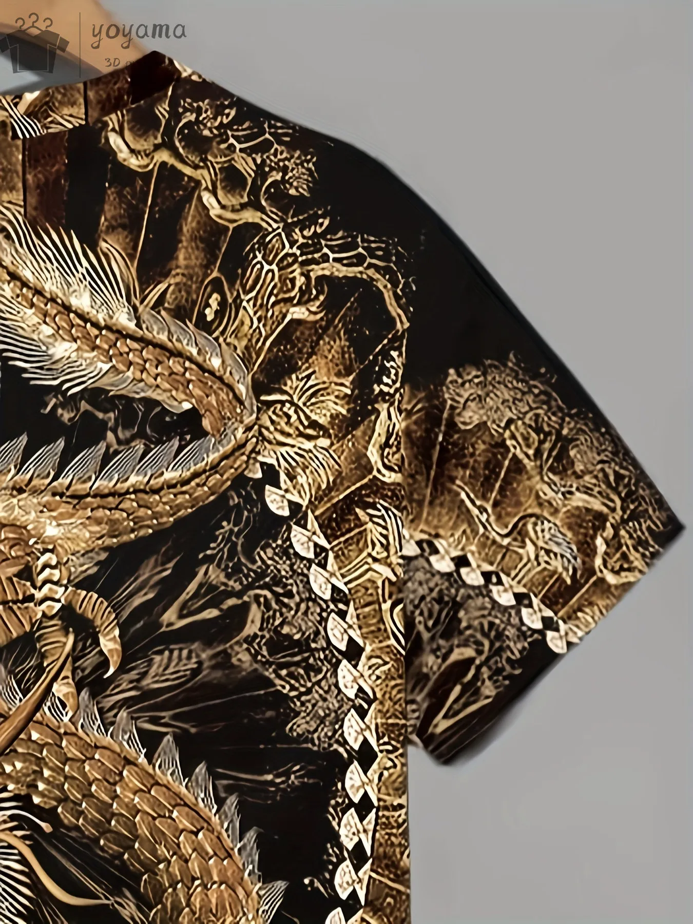 Men's Dragon T-Shirt Fashion 3d Printed T Shirt Animal Pattern Short Sleeved Oversized Streetwear Tees Summer Casual Mens Tops image 5