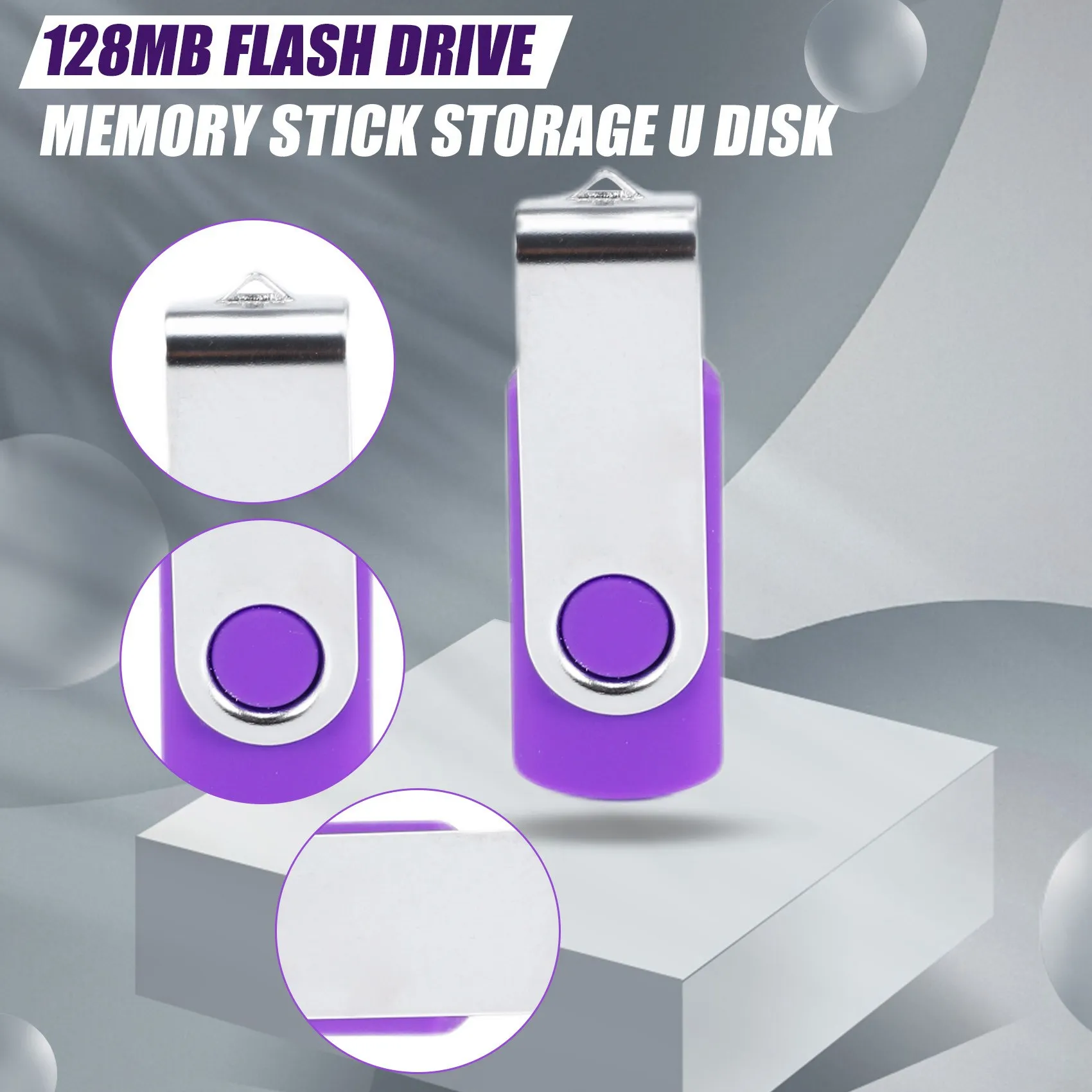 U diskRotating USB 2.0 128MB Flash Drive Memory Stick Armazenamento U Disk