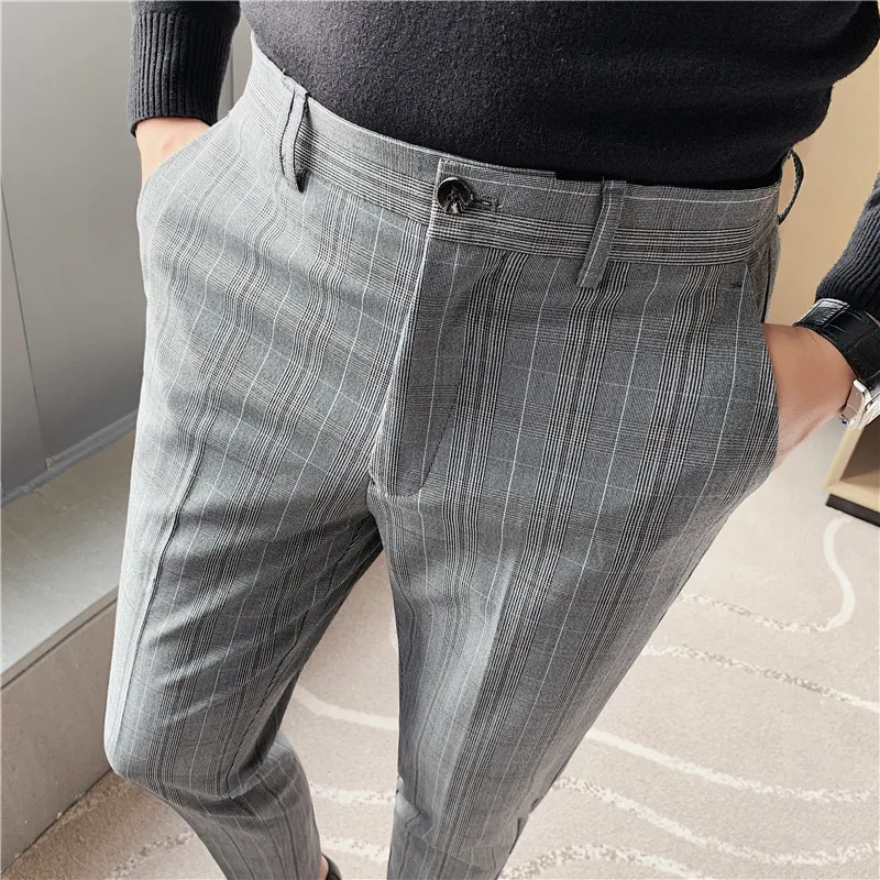 Pantalones de vestir de boda para hombre, traje de negocios, pantalones delgados formales e informales, traje de talla grande 29-38, 2023