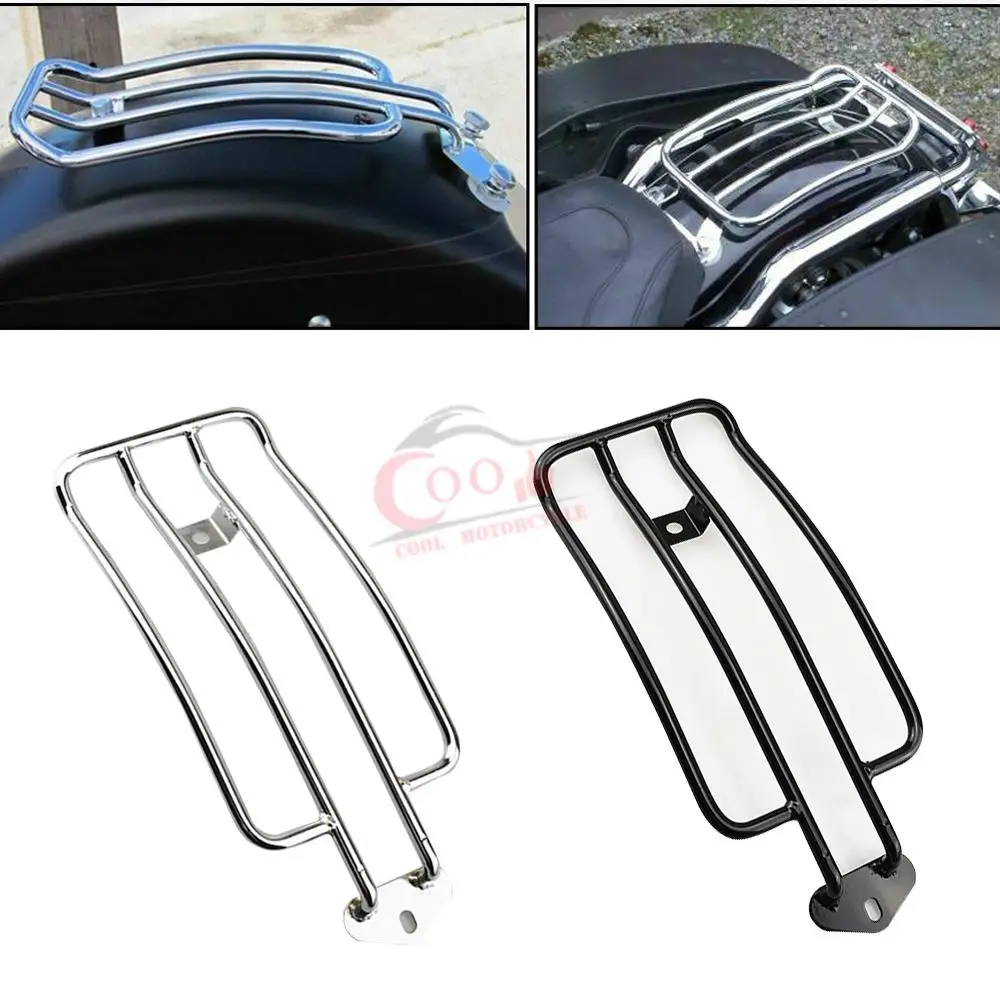 

Black Chrome Motorcycle Rear Solo Seat Luggage Rack Fits For Harley-Davidson Sportster XL 883 1200 XLH 1000 1200 1985-2003