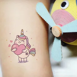 2022 Hot Sale Cartoon Unicorn Tattoo for Kid Children Body Art Waterproof Temporary Fake Cute Tattoo Sticker Party Decors