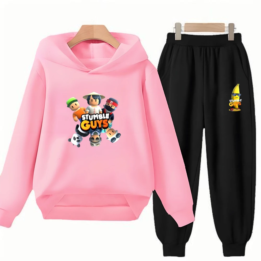 الأطفال الأسود تتعثر الرجال هوديي الرياضة طباعة البلوز 3-12Yrs معطف البلوز السراويل الفتيان الفتيات طفل الملابس الترفيه مجموعة