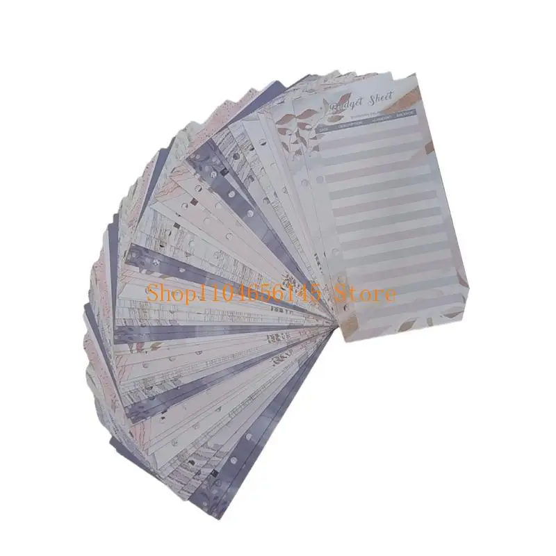 5asd 60Pcs Budget Sheet 6-Hole Weekly Monthly Budget Sheets Budget Binder Refills