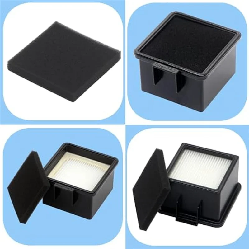 عبوة من قطعتين من فلتر HEPA عالي الجودة ومرشحات رغوة متوافقة مع مكنسة Dirt Devil F43 2PY1105000 البديلة المستقيمة