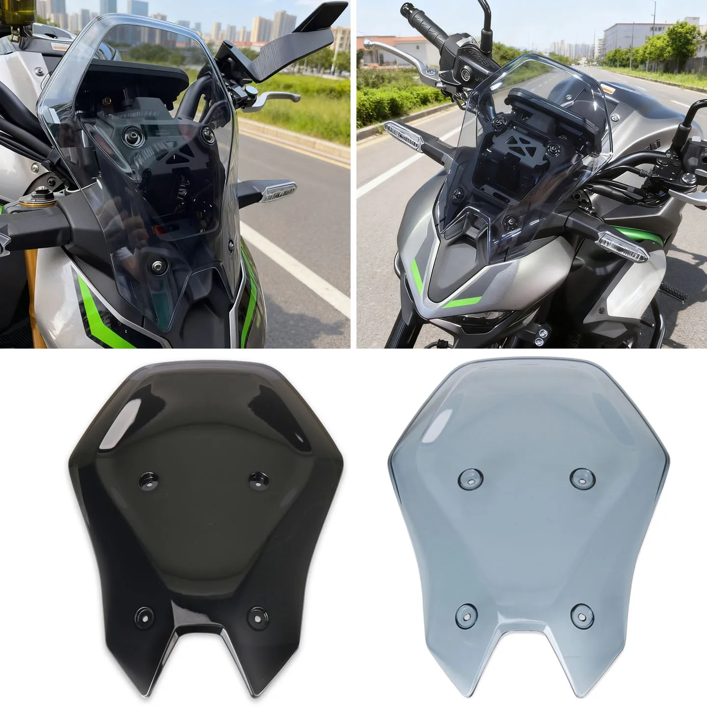 

Motorcycle Accessories Front Windscreen Windshield Fairing Wind Deflector For Z900 Z 900 SE 2025 2026