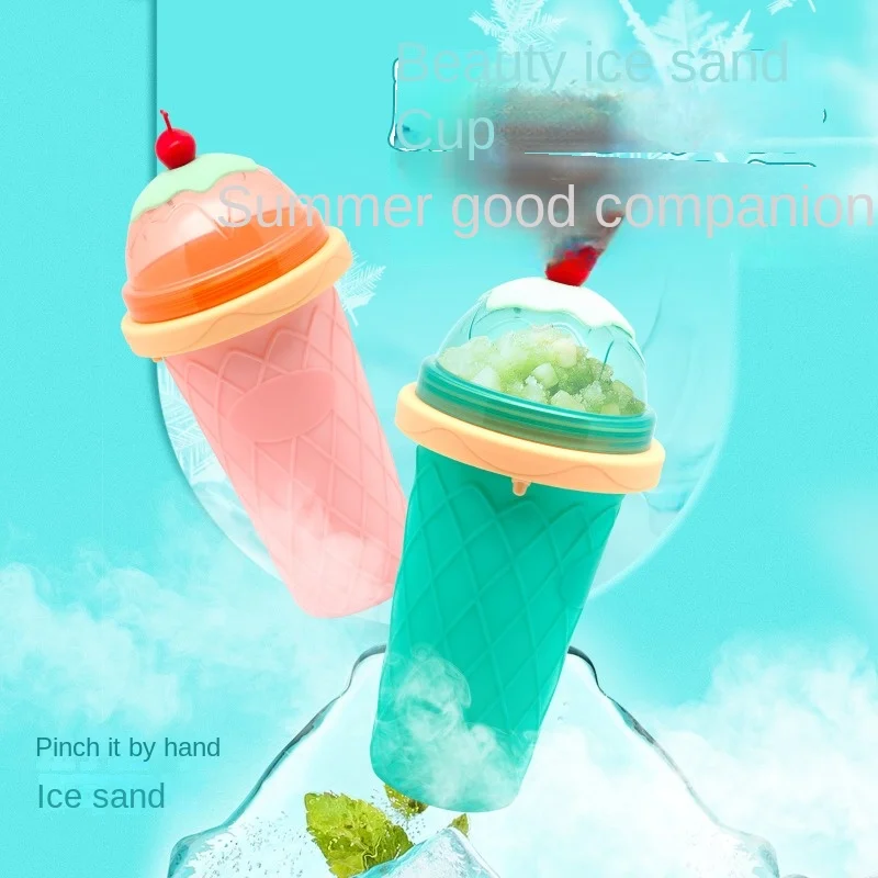 

Summer Internet Celebrity Pinch into Ice Cup Ice-Making Ice Creative Silicone Cherry Slush and Shake Maker Squeeze