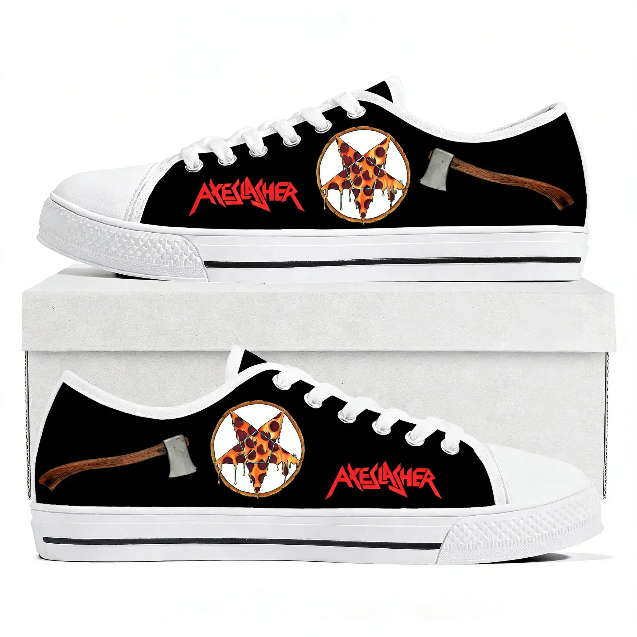 

Кроссовки Axeslasher Heavy Metal Rock Band, низкие, легкие, для мужчин, женщин и подростков, повседневные, для походов, из канваса