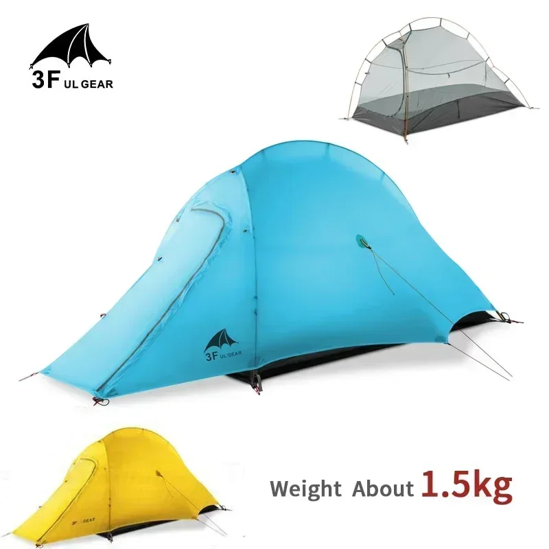 3F UL GEAR ZhengTu1 Ultralight 1 Person Tent Travel Tent Folding Camping Shelter Winter Fishing Insulation Hiking Windbreaker