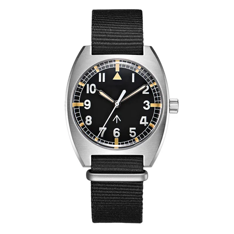 Baltany S2001 36MM W10 Militair Horloge Man Roestvrij Staal Mechanische Horloges Waterdicht Vintage Pilot Automatisch Veldhorloge