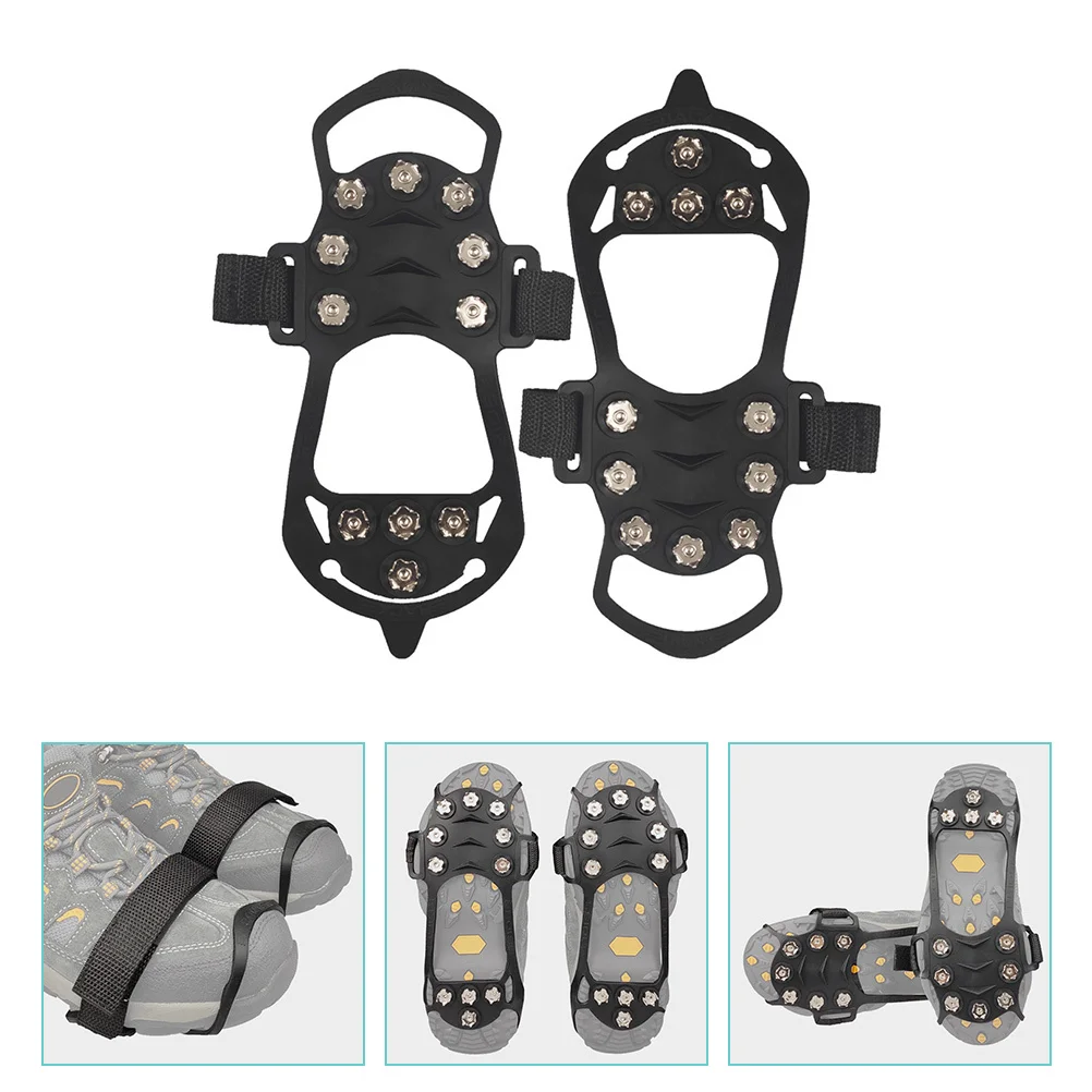 1 Pair Ice Gripper Shoe Traction Non-Slip Crampons For Boots Sneakers Hiking Climbing Outdoor Snowfield Crampon Spikes