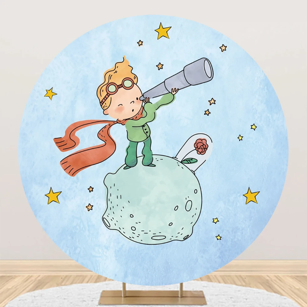 Il piccolo principe sfondo rotondo Le Petit Prince decorazione festa di compleanno fiaba cerchio foto sfondo fotografia puntelli