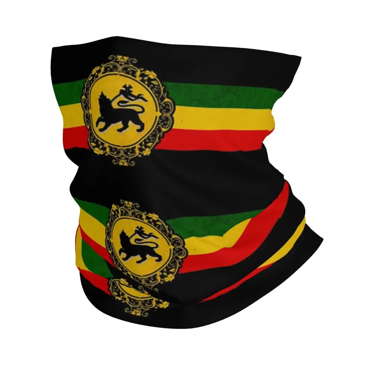 Insignia de cartel de León Rasta, Bandana con bandera Rasta, polaina para el cuello, bufanda envolvente estampada, gorros cálidos para deportes al aire libre, Unisex, adulto, invierno