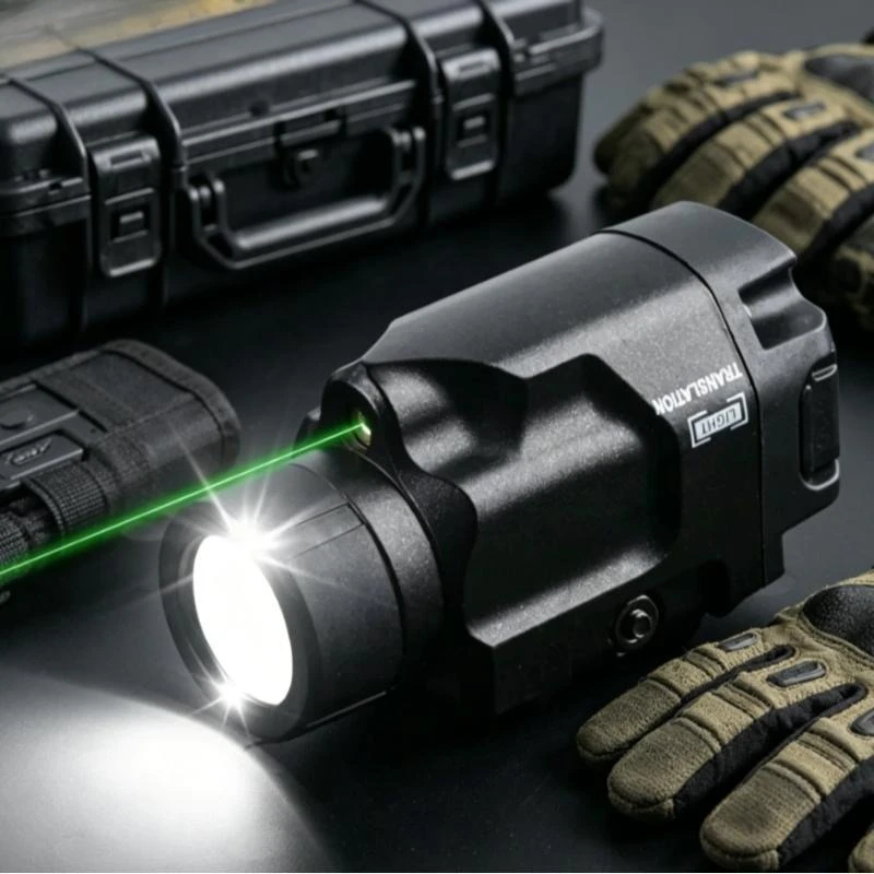 

800LM Powerful Pistol Flashlight Red Green Dot LED Strobe Tactical Gun Light Outdoor Shooting Accessories