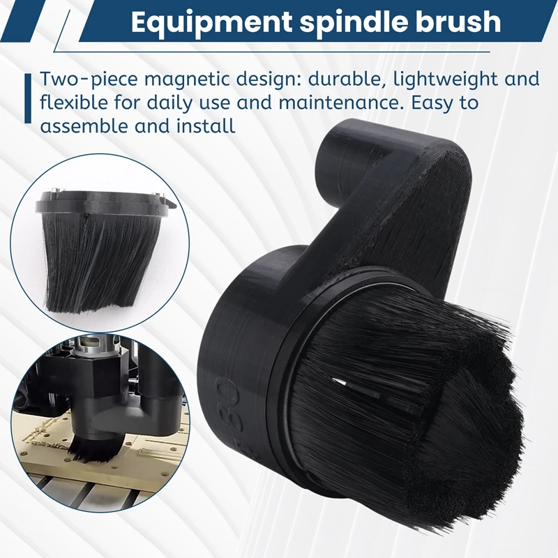 Brush Vacuum Cleaner Engraving Machine Dust Collector Cover for CNC Router Milling 775 300W 500W Spindle (80mm)-A79M