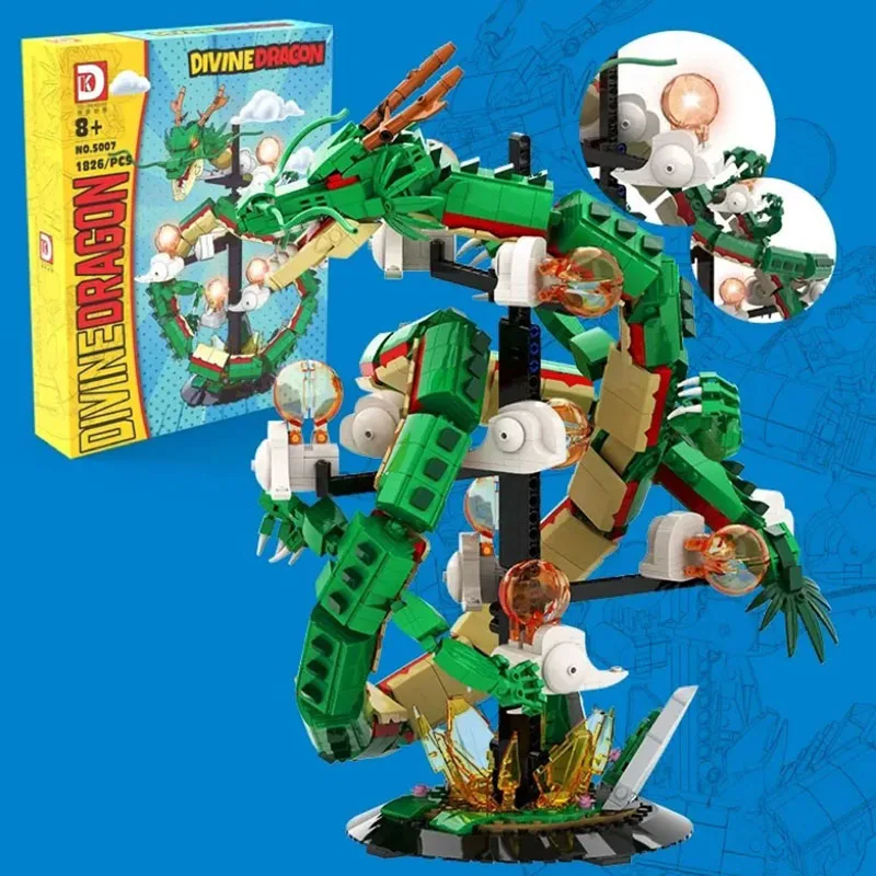 

Creative Moc Ideas Shenron Seven Dragon-balls Anime Action Figures Model Building Blocks Bricks Toys For Children Boy Gifts