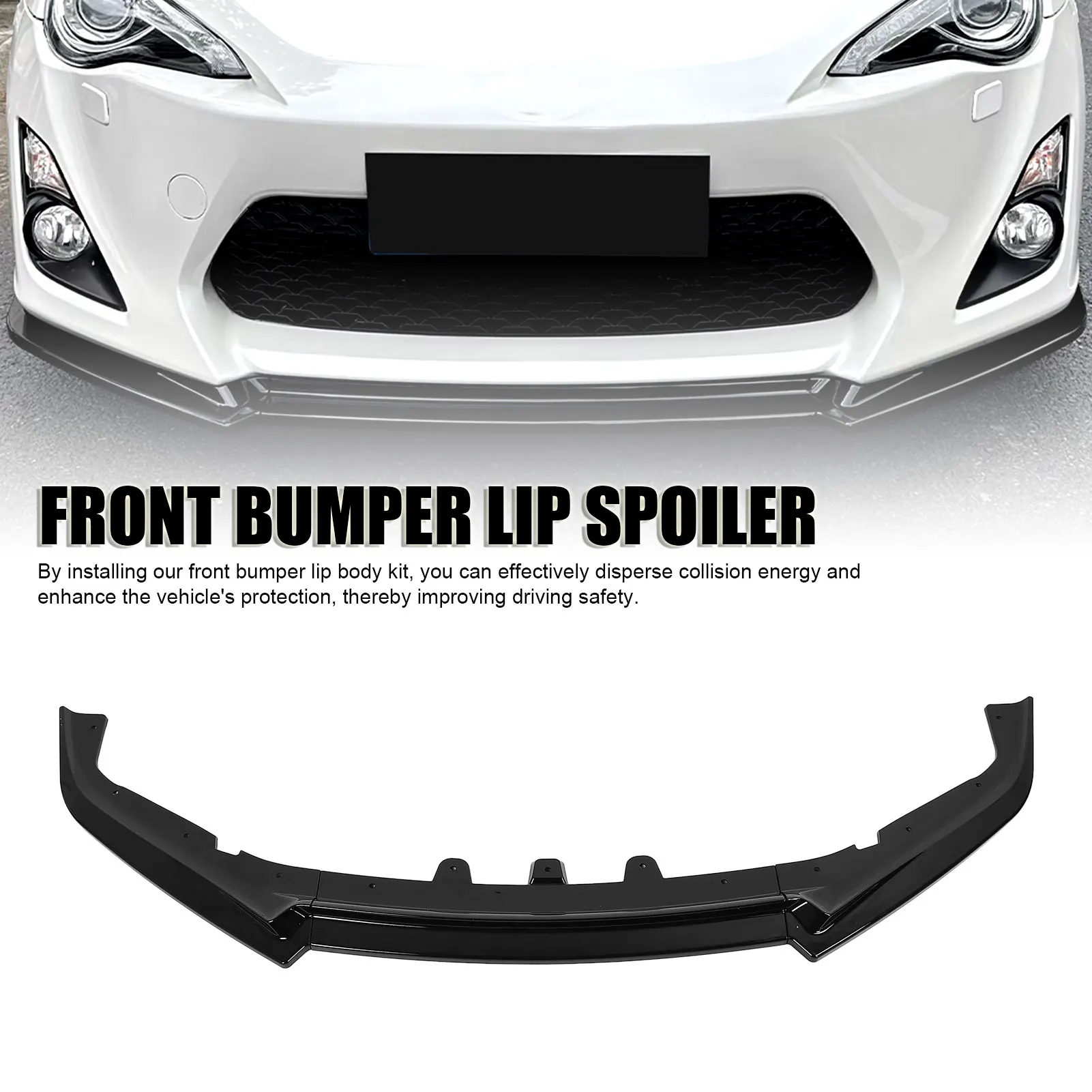 

Накладка на передний бампер (сплиттер) для GT86 FT86 FR-S 2012-2016, устойчивая к износу
