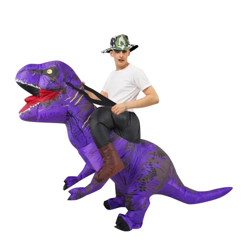 Marrone Carry On Me Dinosauro Costumi Gonfiabili Halloween Cosplay T-Rex Costume Walking Mascotte Disfraz Per Uomo Adulto Donna MN9