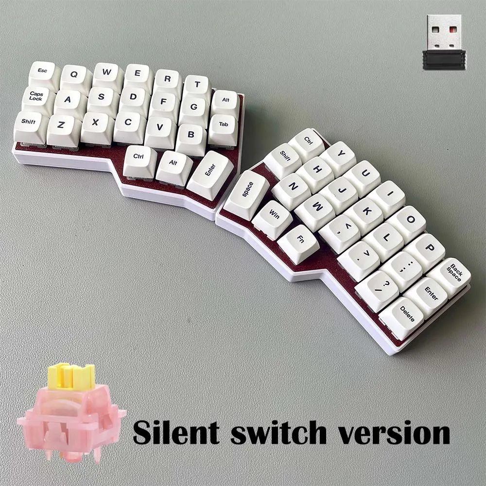 CORNE V4 2.4G Wireless Split Ergonômico MX Teclado Mecânico Hot-swappable VIAL Programável Versão de Carga de 46 teclas