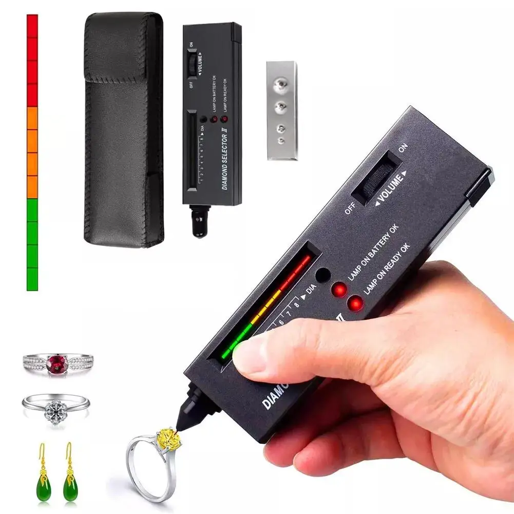 

Фонарь с ярким звуком, высокоточный Алмазный детектор, инструмент для тестирования драгоценных камней с сумкой