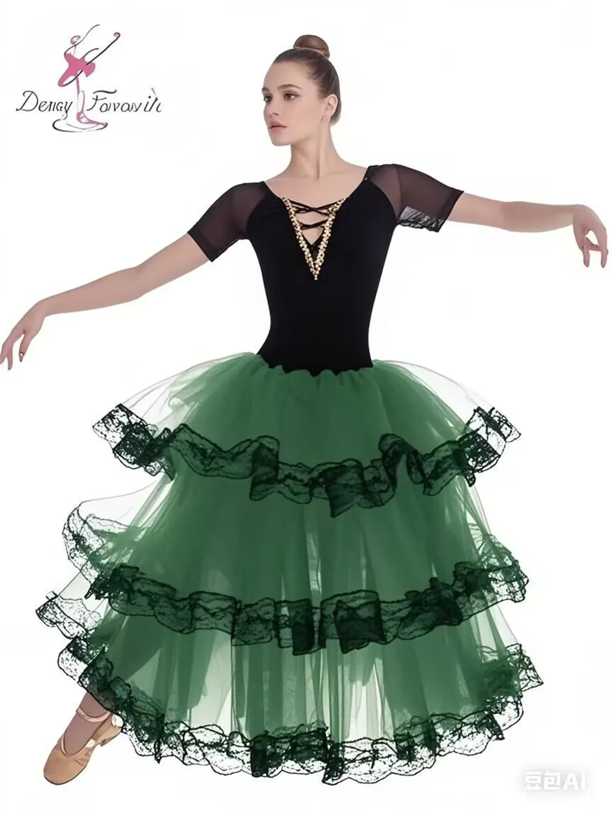 2026 Don Quixote Kinder-Wettbewerb, professionelles Performance-Kleid, spanischer Tanzrock für Erwachsene