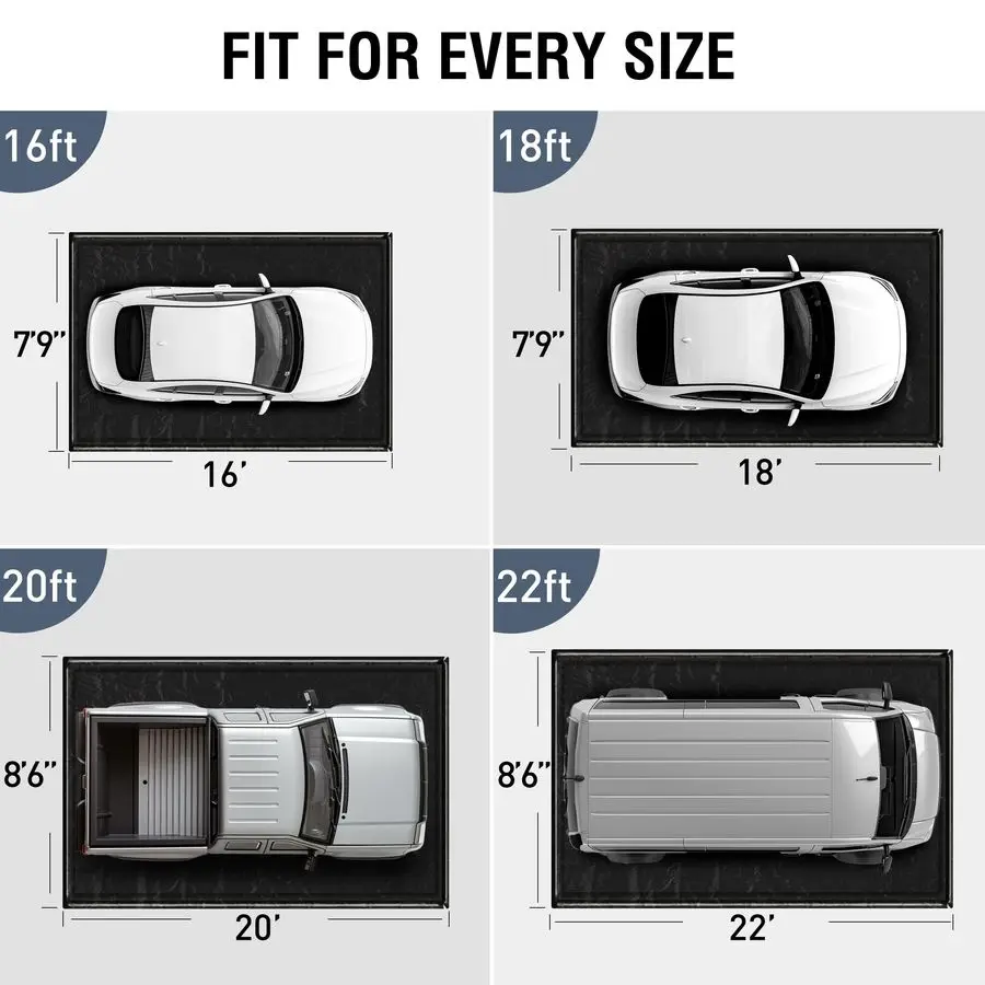 سجادة أرضية، سجادات احتواء مقاومة للماء مقاس 86 × 20 تحت السيارة، سجادة زيت لتغطية المرآب، سجاد أرضية للسيارة تحت السيارة، تحافظ على د #2