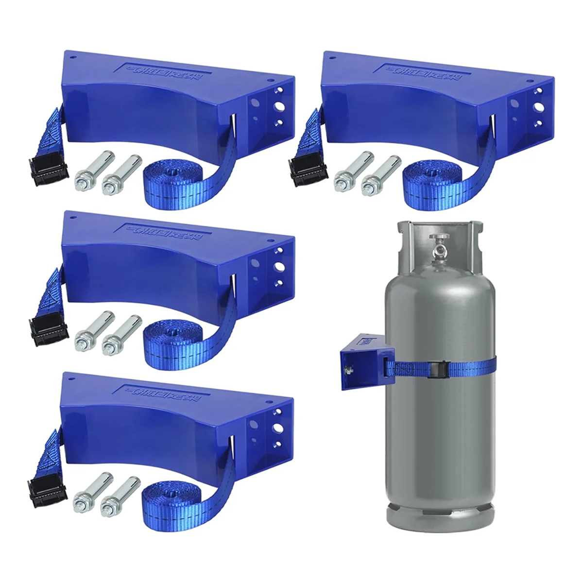 

4 Piece Propane Tank Holder, Cylinder Holder, Propane Tank Holder, 4-12 Inches, for Mounting Various Cylinders B