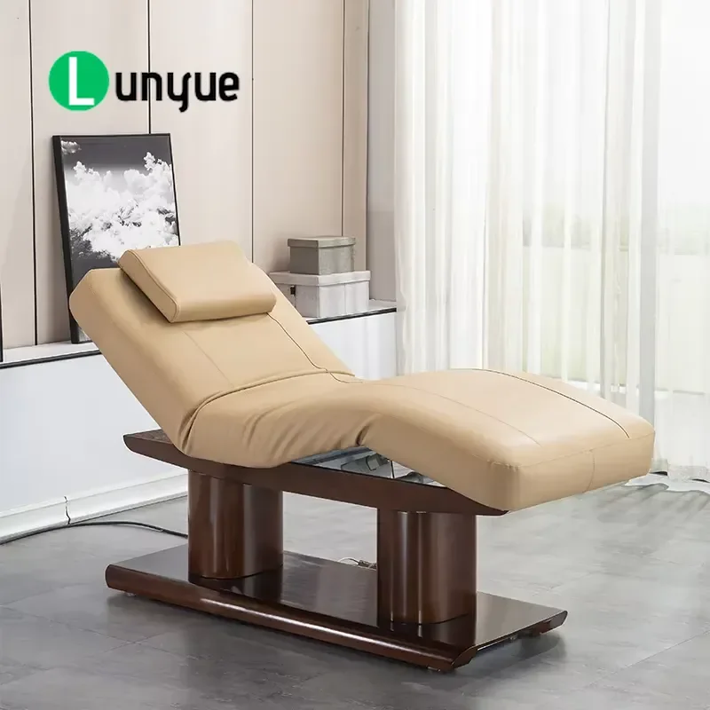 Modern Electric Beauty Bed with Heating Function Waterproof PU Leather Adjustable for Beauty Salons Spas Health Centers