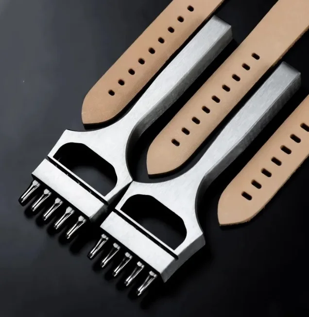 Watch Band Oval Punch Tool Set | 6.5mm Rectangular Slot Chisel for Leather Straps | Tool Steel Professional Punching Kit