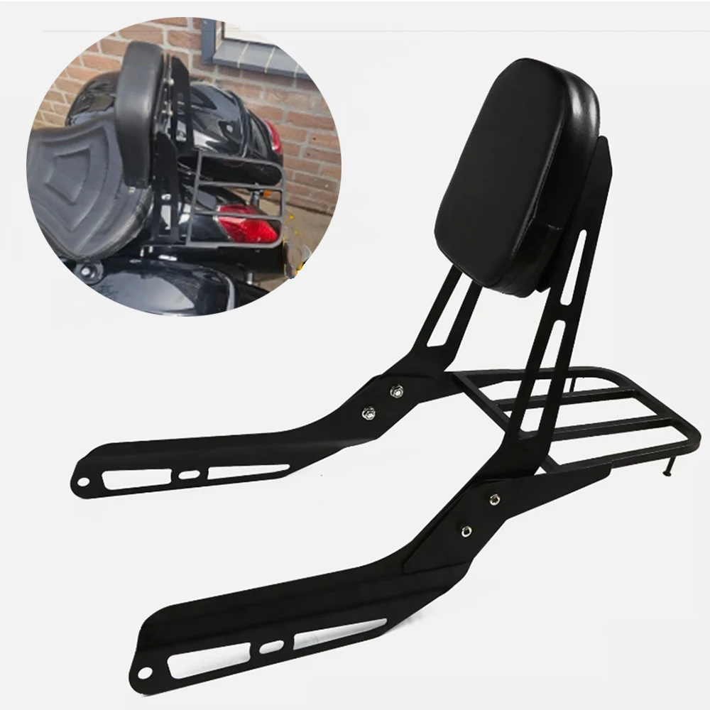 

Motorcycle VTX1300 VTX1800 Passenger Backrest Sissy Bar With Rear Luggage Rack Shelf For Honda VTX 1300 1800 C/R/S/T/F/N 05-11