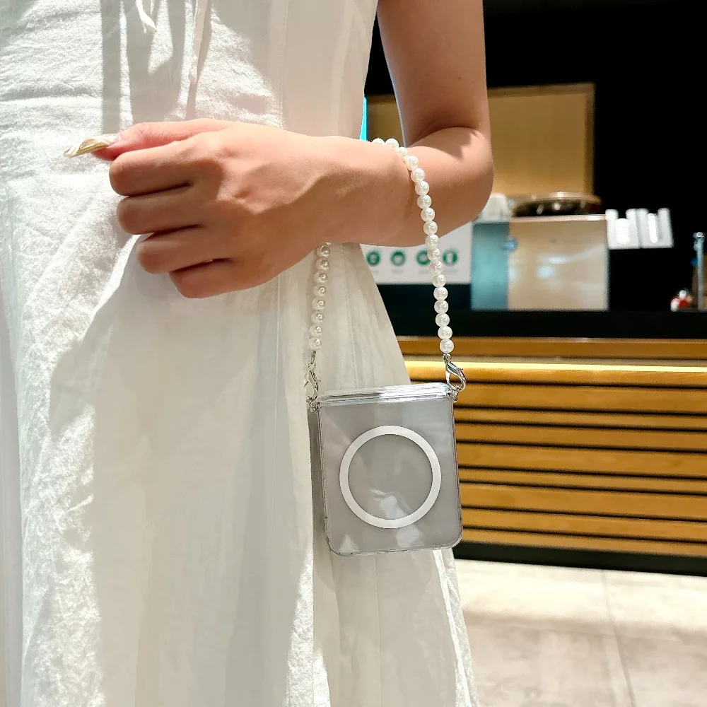 حافظة هاتف مغناطيسية فاخرة 2in1 رفيعة للغاية Magsafe لهاتف سامسونج جالاكسي Z Flip 7 6 5 غطاء معصم مقاوم للصدمات