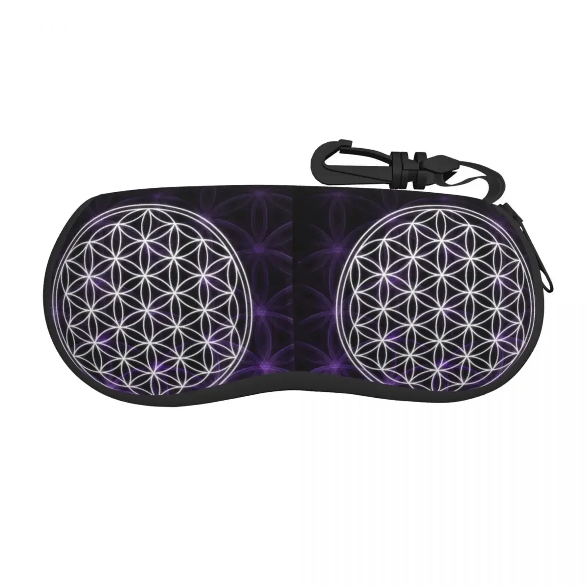 Flower Of Life Sacred Geometry Shell Eyeglasses Case Women Men Geometric Pattern Mandala Glasses Case Sunglasses Box Pouch