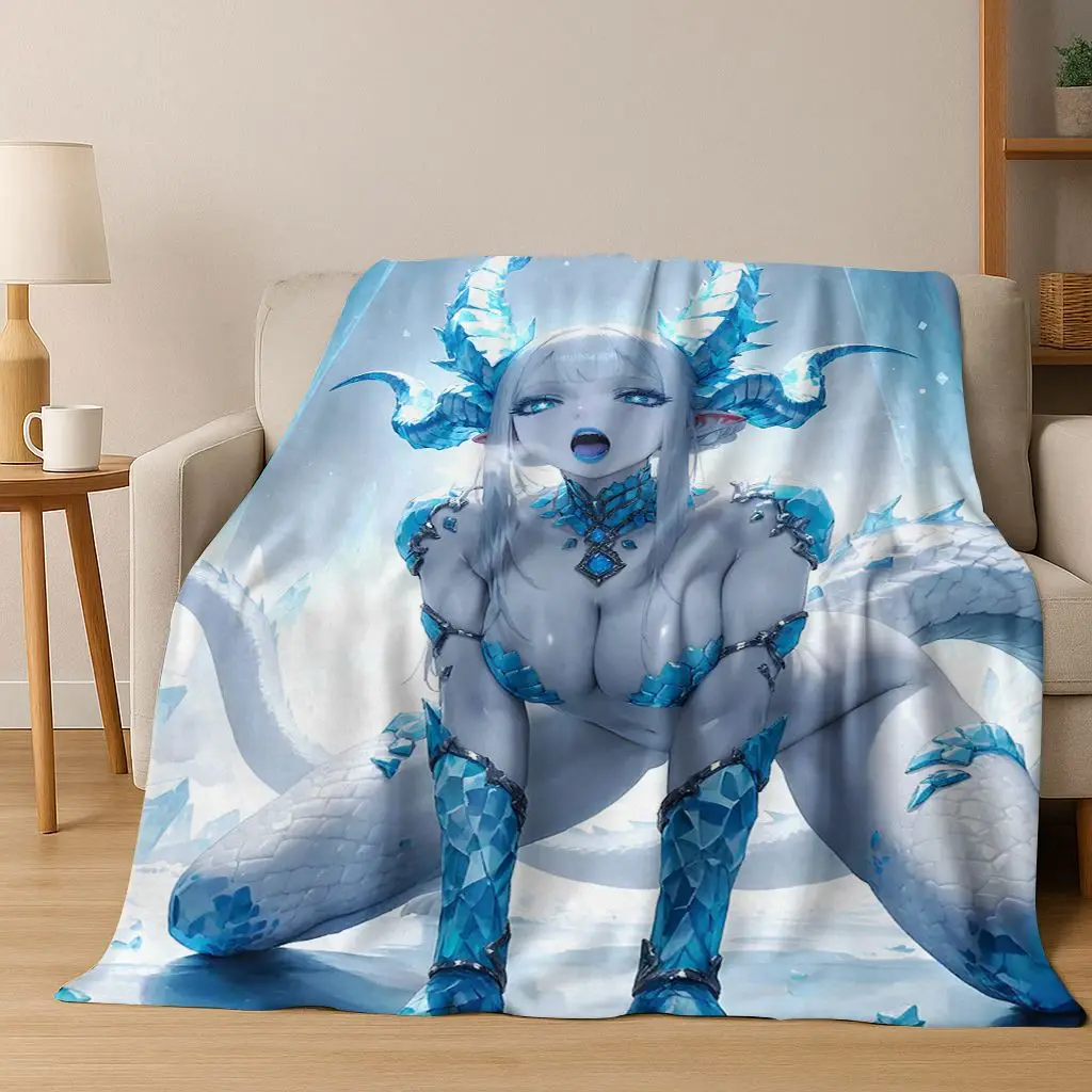 

Dark Gothic Sexy Beauty Flannel Blanket Soft Warm Blanket Throw Blanket for Bedroom Living Room Bed Travel Camping Picnic Gift