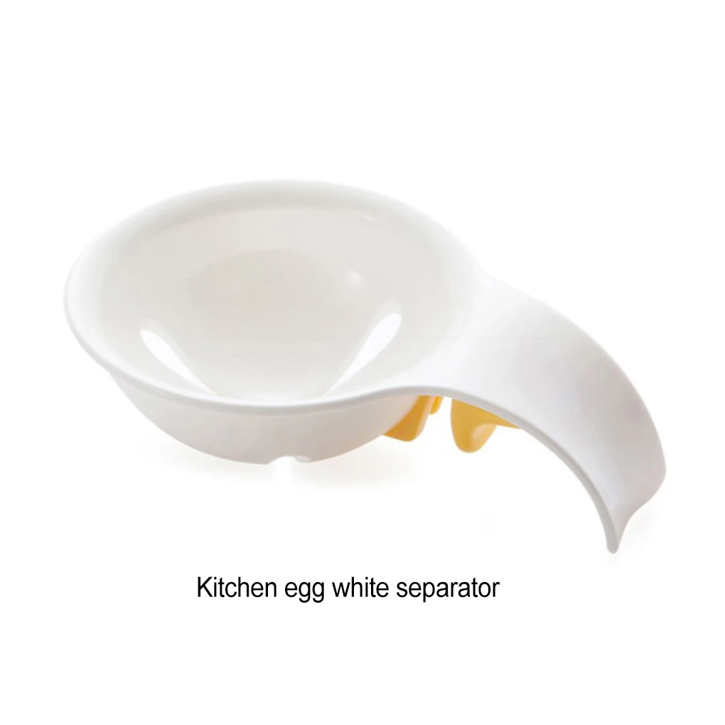 White Gift Kitchen Egg Separator Must-have Item For Home Chefs Easy To Clean Egg Separator Gadget