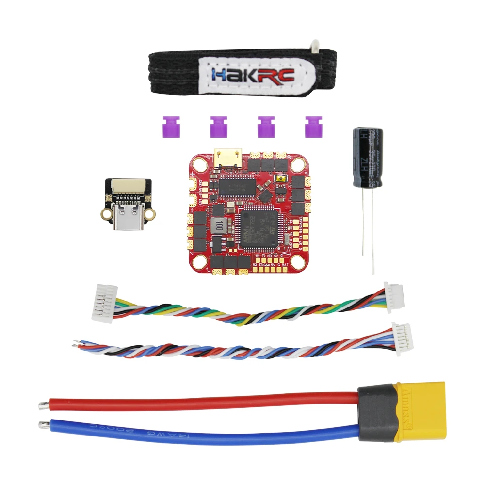 

Контроллер полета HAKRC F722 40A AIO с BLHELIS 2-6S 40A 4in1 ESC ICM42688 Dual USB OSD BEC 25,5x25,5 мм для гоночного дрона RC FPV