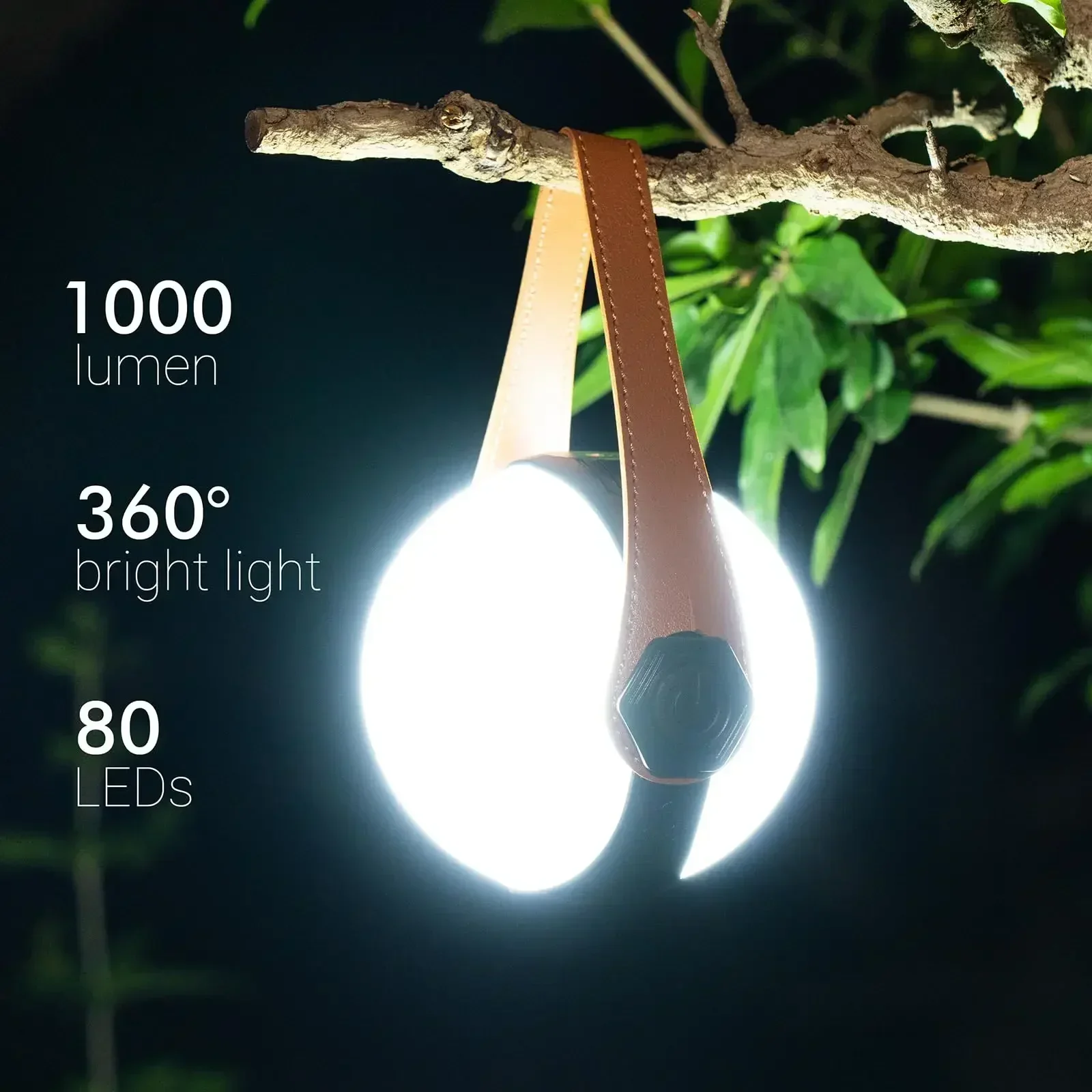 Portable Ball Camping Lantern Bracket Rechargeable Hanging Tent Light Outdoor Super Bright Flashlight Waterproof Emergency Lamp