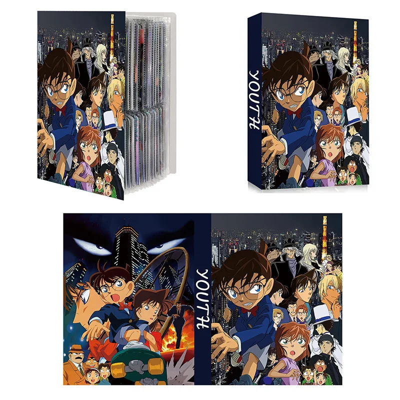 240PCS Detective Conan Card Album Map Letter Folder Binder Notebook Game Collection Toy Conan Edogawa Rachel Moore Jimmy Kudo