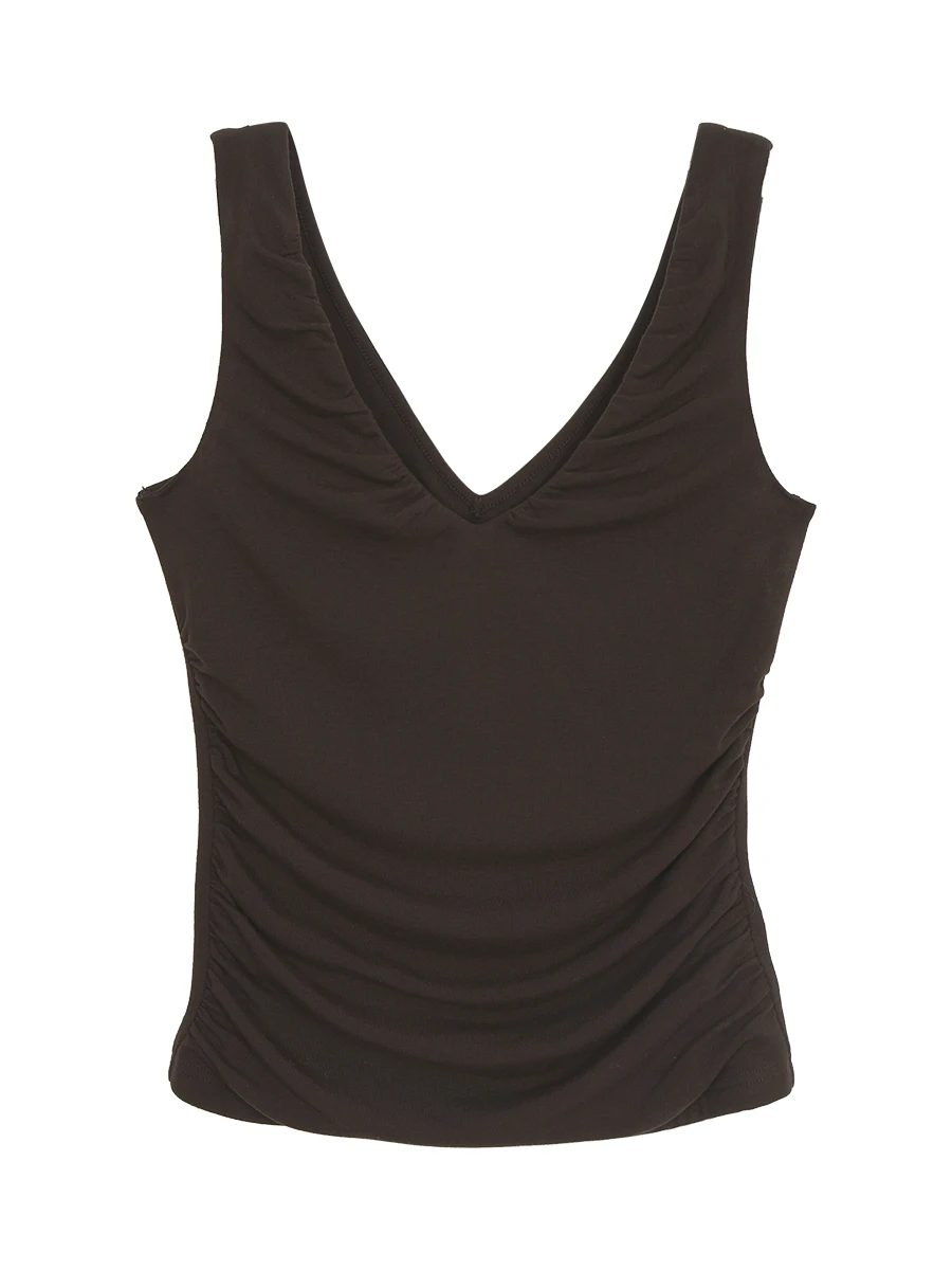 Red Celebri Studio Strap Vest Women's ort Svel Top Outerwear Chic Korean Sle Summer Faion Trendy Girl