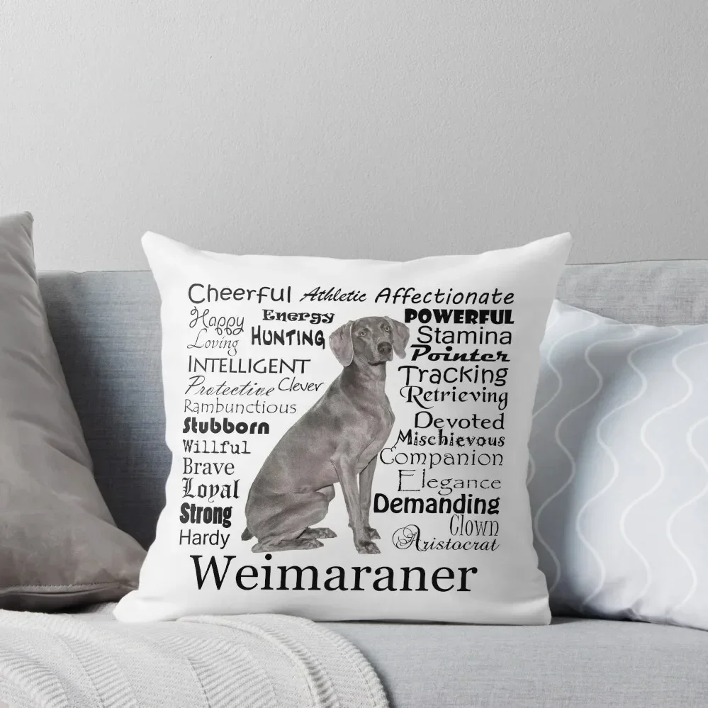 

Weimaraner Traits Throw Pillow Decorative Cushions For Luxury Sofa pillow pillowcase luxury decor Pillow