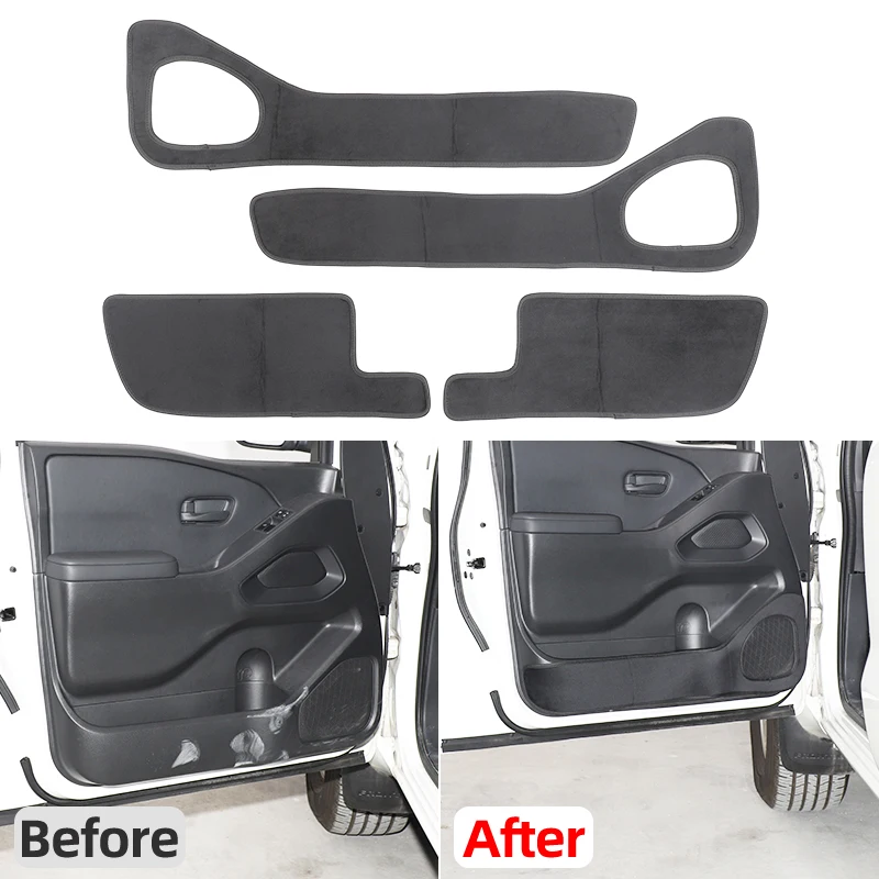 

For Nissan Frontier 2022-2025 Velvet Car Inner Door Anti-kick Pad Anti-Dirty Panel Trim Protective Pad Accessories