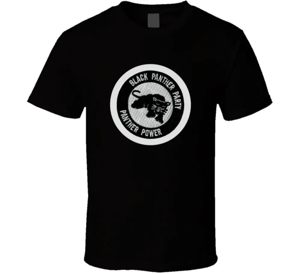 Black Panther Party Panther Power Music Logo T-Shirt 100% Cotton O-Neck Summer Short Sleeve Casual Mens T-shirt Size S-3XL